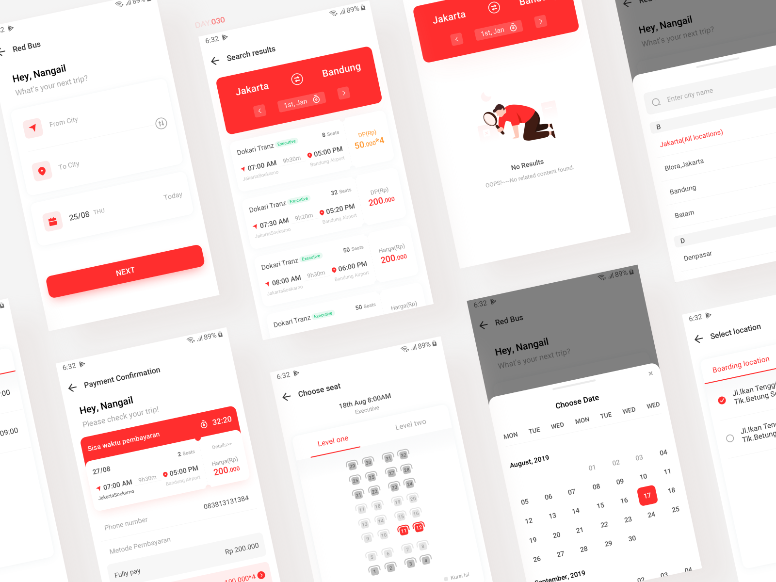 030-Bus Ticket App by Nangail on Dribbble