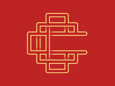 C for China alphabet c china cina design geometric geometry letter logo type