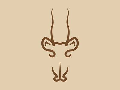 Saiga animal antelope design geometry logo minimal saiga symbol