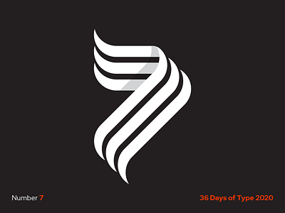 Number 7 36daysoftype 36daysoftype07 7 black brand geometric geometry icon logo mark number seven symbol