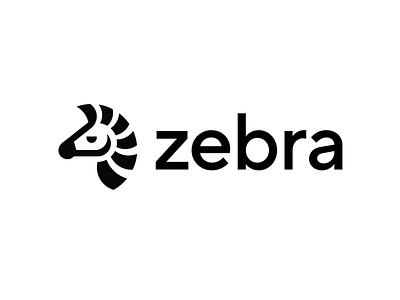 Zebra animal black design geometric geometry icon logo mark minimal negative space negativespace zebra
