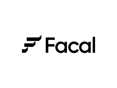 Facal brand branding design f facal geometric graphic design ladder letter logo mark minimal negative negative space square studio up