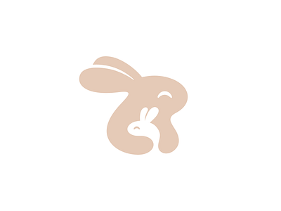 Hare animal baby brand branding bunny child cuddly design hare logo love mark minimal mum negative negativespace rabbit space