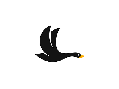 Duck animal bird black brand design duck logo mark