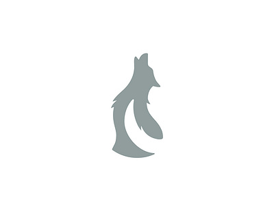 Wolf animal brand icon logo mark negative negative space space wolf
