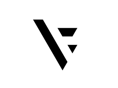 F V - Personal Mark brand f fv geometric gestalt letters logo minimal negative space personal v