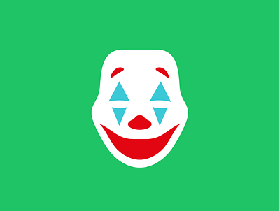 Joker icon brand color crazy design funny icon joker logo mark minimal
