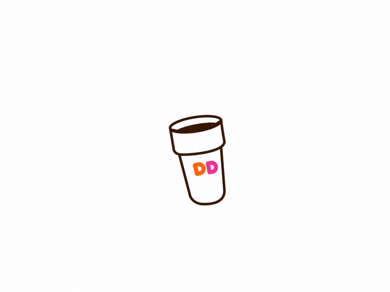 Dunkin' Donuts - Logo Animation animation animation 2d branding design icon illustration logo logo 2d motion design