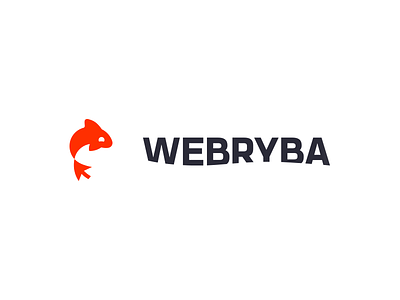 Webfish animal fish logo studio wave web