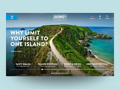 Concept design for Guernsey tourism website adventure beach concept concept design creative holidays leisure tourism travel ui uidesign visual design