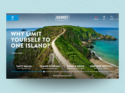 Concept design for Guernsey tourism website