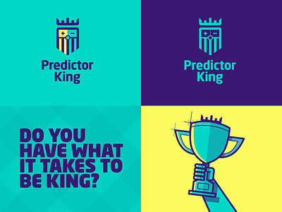 Predictor King logo + brand brand brand identity branding football illustration logo predict prediction premierleague soccer