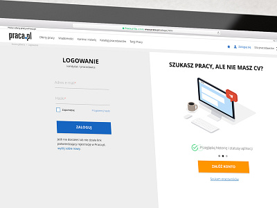 New log In design graphic job jobboard login loginsite pielachpawel portal ui ux web