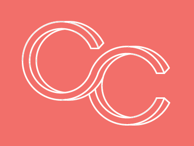 CC clean identity impossible lines logo minimal monogram outlines