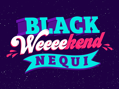Blackweeeekend logo - Nequi Panamá alert blackweekend branding design illustration letter lettering typography