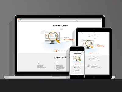 Selection Process illustration responsive design