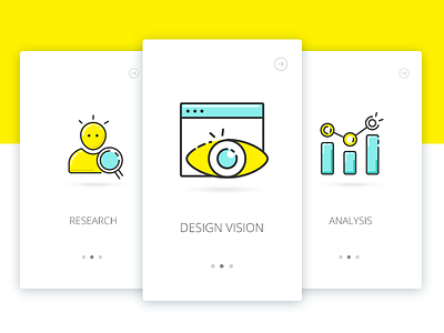 Line drawing icons illustrations onboarding