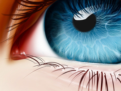 A serene blue eye an eye illustration wacom tablet