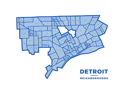 Det Neighborhoods Poster blue detroit map neighborhoods poster screenprint type art