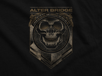 A Dream Left for Dead abstract art alter bridge apparel apparel design apparel graphics birds cracked crows death destroyed grit lettering merch design merchandise merchandise design raven skull skull art textures typography