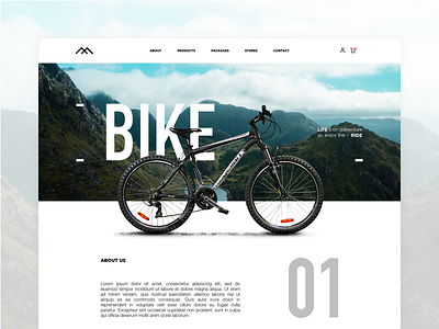 Landing Page Design activity bicycle bike landing page mountain nature ui website