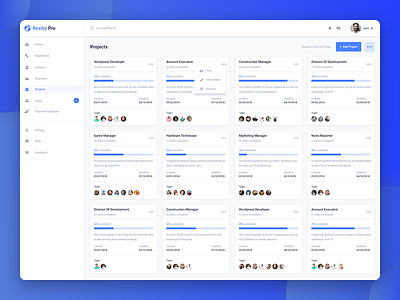 Freebie - Projects Page Design admin panel admin template dashboard project details project list template web website