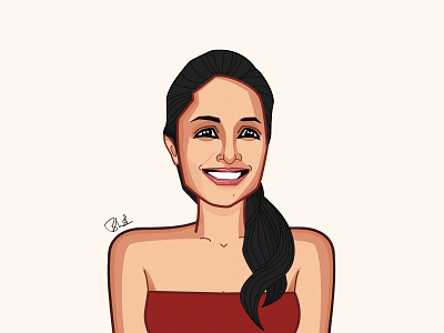 Digital Portrait - Chandana Kodali birthday caricature design digital portrait digitalart friends gift illustration portrait vector