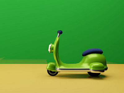 Cool 3D scooter 3d 3d art 3d design design designer graphics illustation illustration logo render ui
