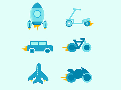 Transport Icons Set character design design designer drawing graphics icons illustation logo webdesign
