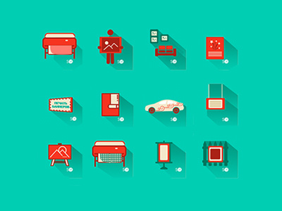 Printing Icon Set for a Website character design clean design designer drawing graphics icon illustation logotype webdesign
