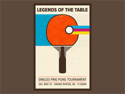 Legends of the Table Tournament Edition Poster beer bottle fun grand rapids legends michigan ping pong table tournament win