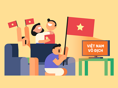 Viet Nam Vo Dich fan football tv vietnam