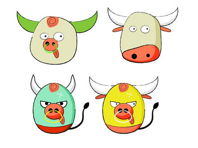 Buffalo emotion illustration