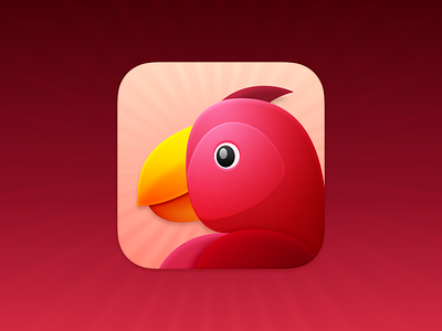Parrot iOS App Icon animal app apple design icon illustration ios ipad iphone logo mac parrot sketch ui
