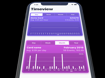 Timeview - new segmented controls app colors ios ipad iphone ui
