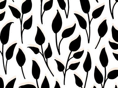 Leaf Pattern 🌱 hand drawn illustration leaves minimalist nature