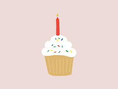 Happy Birthday Cupcake birthday cupcake hand drawn illustration sweets