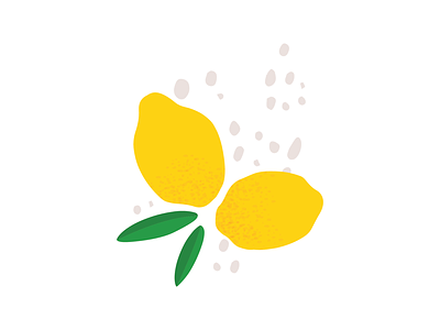 Lemons brush hand drawn illustrated illustration lemons logo pattern
