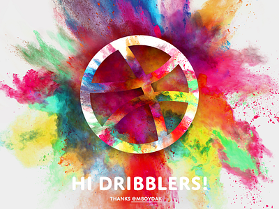 Hi Dribbblers! ball dribbble mboydak thanks welcome