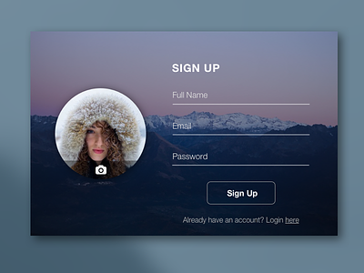 Daily UI 001 - Sign Up Page dailyui ui ux visual design