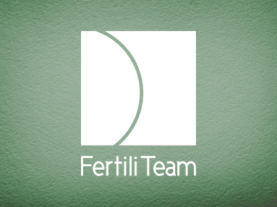 Fertilteam bran clean green identity logo white