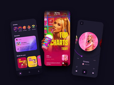 Music app concept adobe xd app design mobile music play redesign spotify ui ux