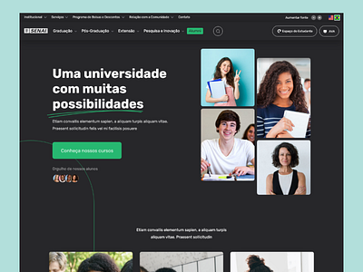 Landing Page UI college concept dark design figma landing mode page school ui ux