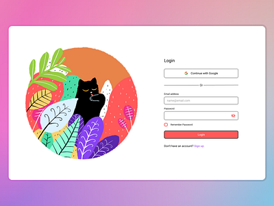 UI Illustration android animal animation app cat clean color colorful concept design draw illustration ios kid login pet style ui ux