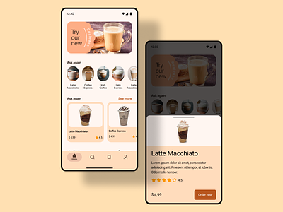 Material You Design concept android app coffee color colorfull concept design ios material material design material you pastel product ui ux you