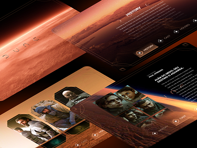 Dune website concept 2021 cinema concept design dune figma graphic design ideia image inspiration motion movie ui ux website