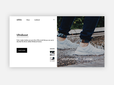 Adidas Landing Page Concept concept landing page