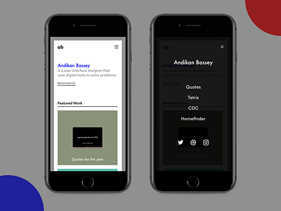 Portfolio Design Mobile Exploration mobile portfolio ui design