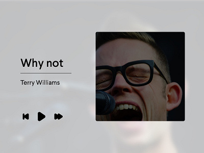 Daily UI #009 - Music Player artist dailyui minimal music musician player