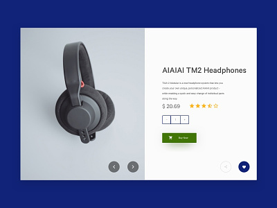 Daily UI 012 - Single Item E-Commerce aiaiai audio dailyui ecommerce headphones minimal productpage splitview